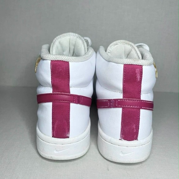 Nike Court Royale 2 Mid Women's 8.5 White Pink High Top Leather Sneakers - Picture 6 of 11